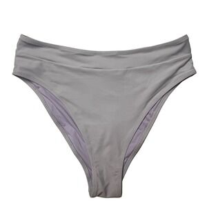 Cupshe Swimwear‎ XL Solid Purple High Waisted Bikini Bottom Beach Stretch Modern